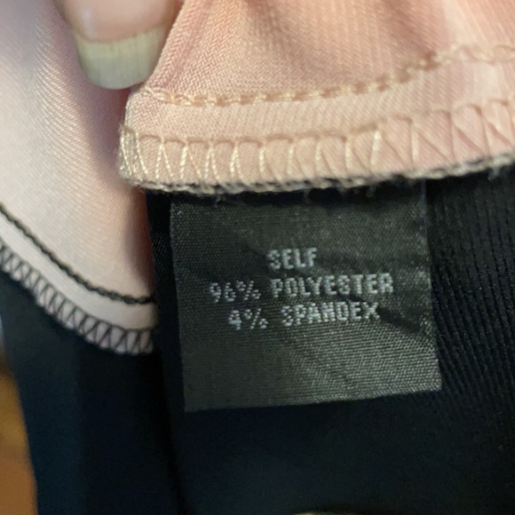 Black and Blush A-line jersey dress - Picture 3 of 4